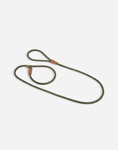 Rope Slip Dog Lead Moss