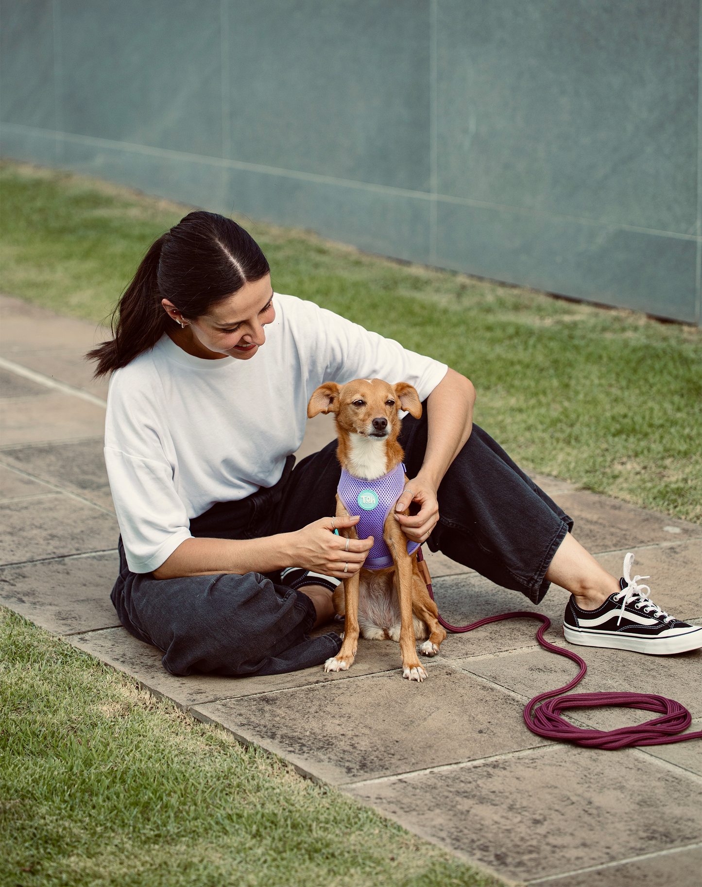 Rope Long Dog Leash 17ft - Burgundy
