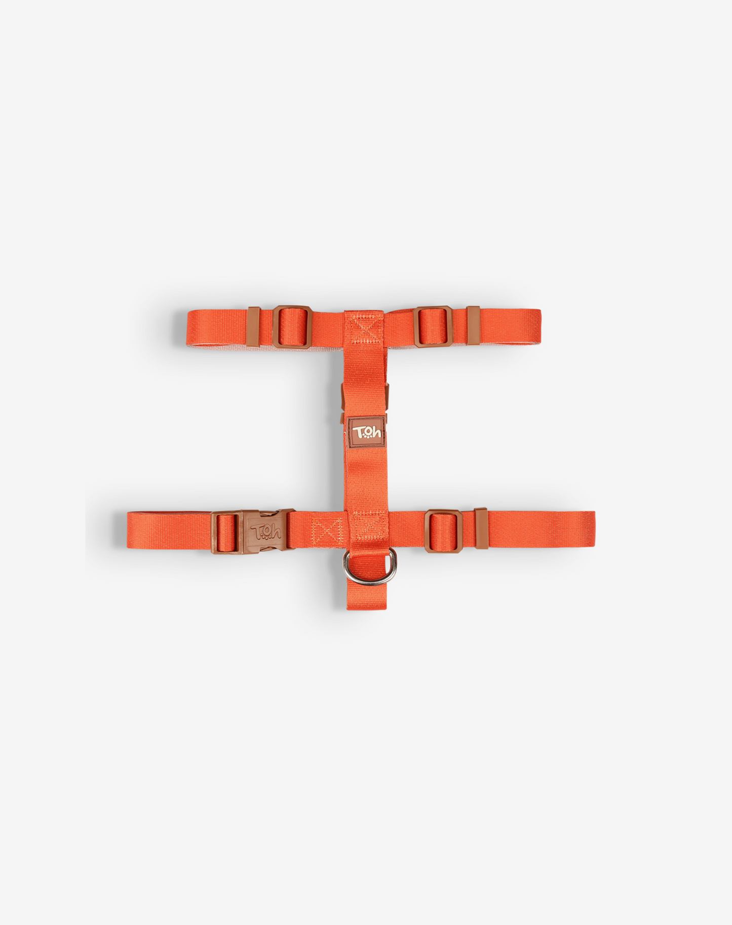 Dog H Harness Orange - Khaki