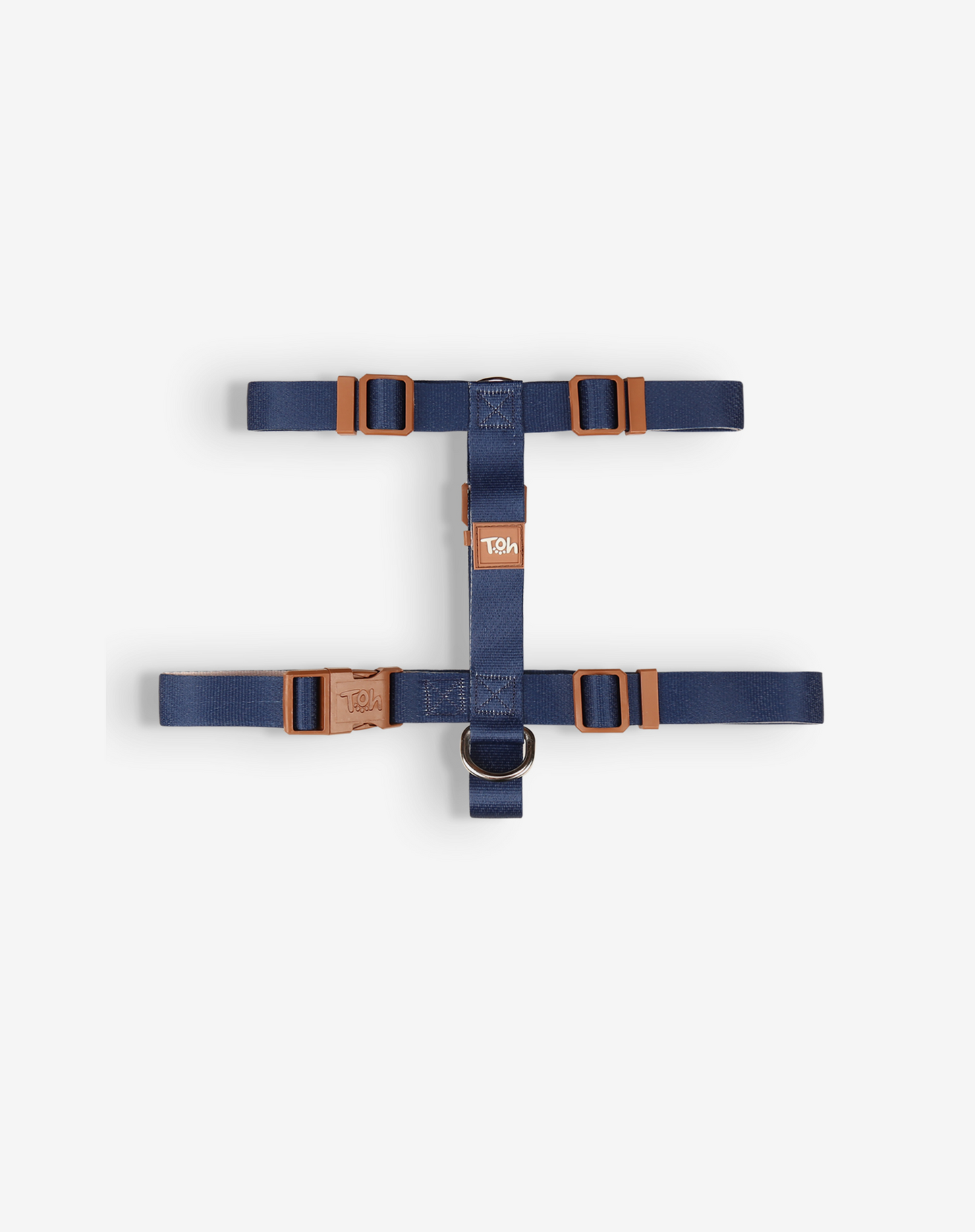 Dog H Harness Navy Blue - Khaki