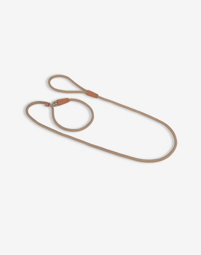 Rope Slip Dog Lead Khaki