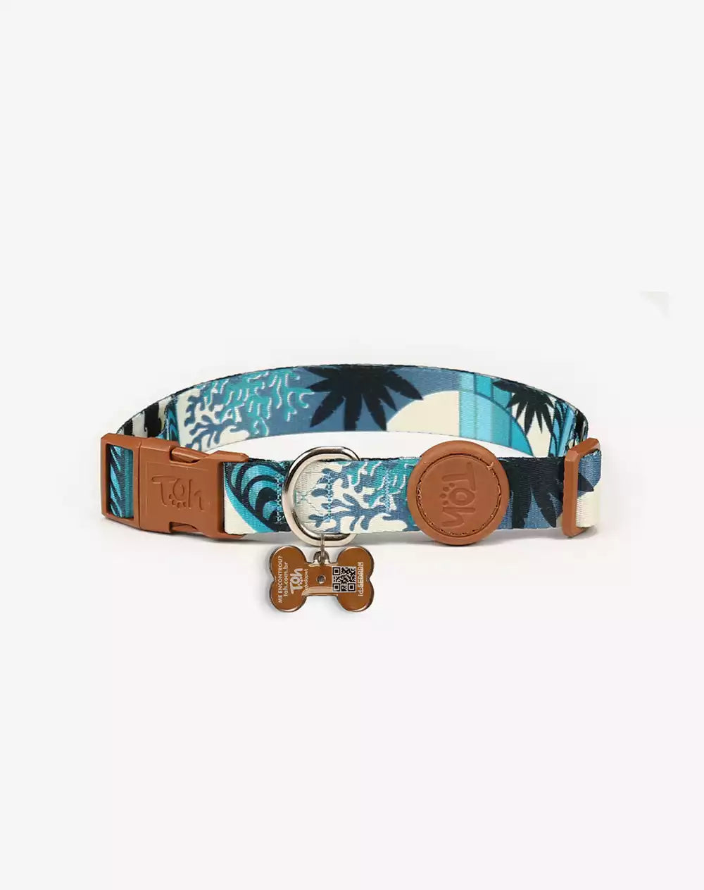 Adjustable Dog Collar with ID Tag Noronha