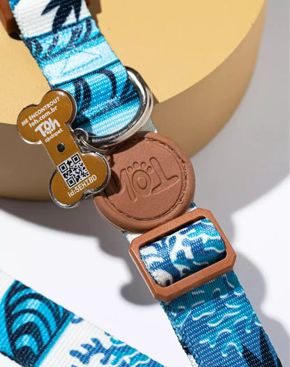 Adjustable Dog Collar with ID Tag Noronha