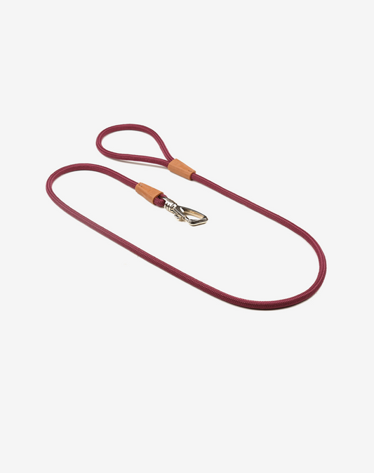 1.20m Rope Dog Leash Burgundy