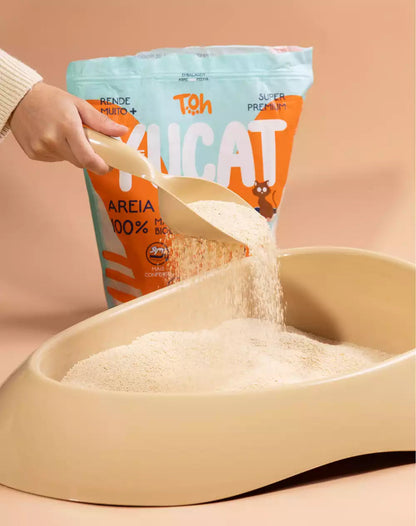 YUCAT Cat Litter — 100% Cassava Biodegradable, Clumping & Flushable, 4Kg (8.8 lbs)